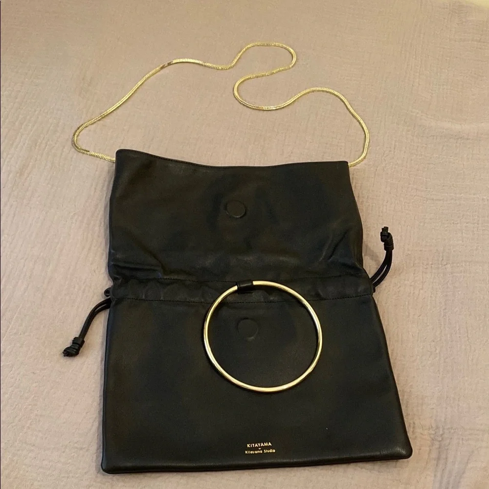KITAYAMA BY KITAYAMA STUDIO Black Leather Crossbody Bag